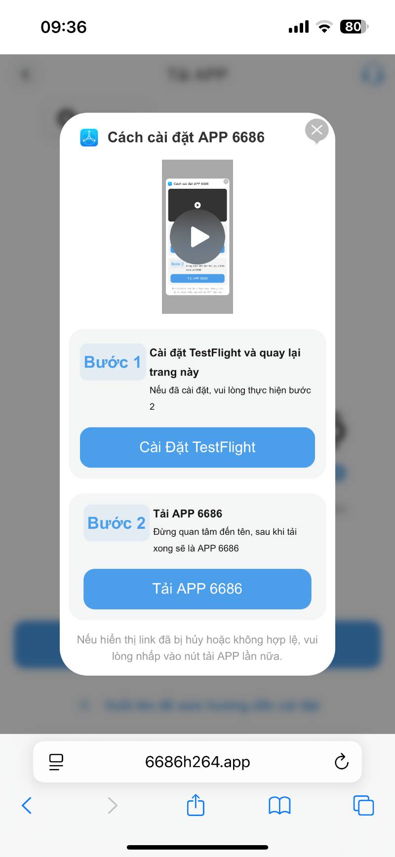Hướng Dẫn Tải App 6686 Và Cài Đặt Chi Tiết Nhất 3 Cài đặt qua TestFlight (Khuyến nghị)