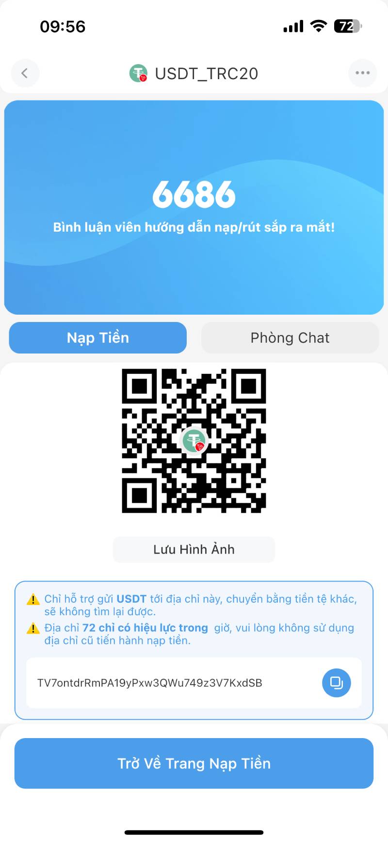 Hướng Dẫn Nạp Tiền 6686 - Toàn Tập Các Phương Thức Từ A-Z 5 Hướng dẫn nạp tiền bằng Crypto (ví dụ với USDT):